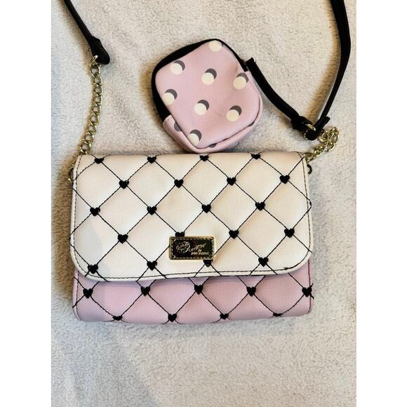 Luv Betsey by Betsey Johnson Quilted Crossbody Bag with Detachable Coin Pouch - Picture 13 of 16